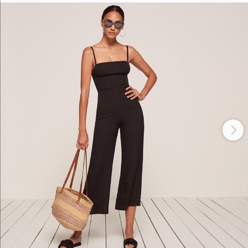 Reformation Guatemala black jumpsuit 4P